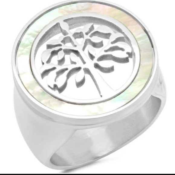 Tree of Life Mother of Pearl Ring - Picture 2 of 3
